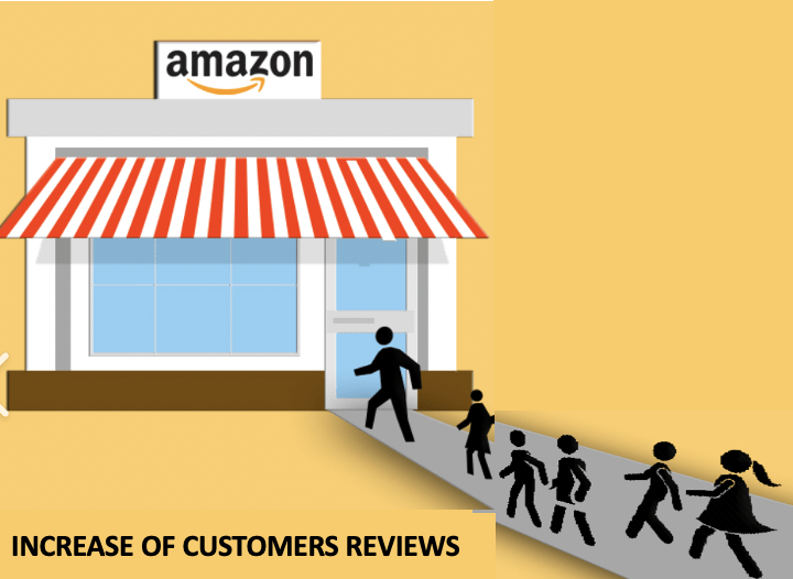 image showing a large number of people entering amazon store