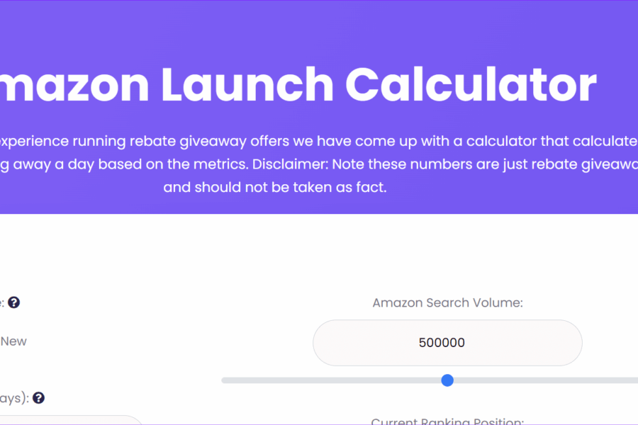 Amazon launch calculator