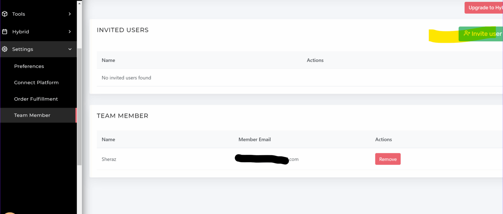 Inviting team members for your Amazon advertising PPC software