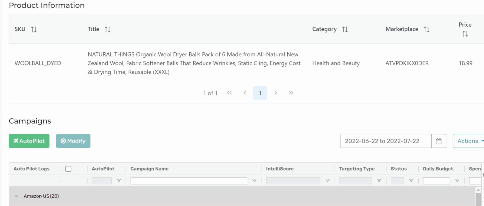 amazon product detail page