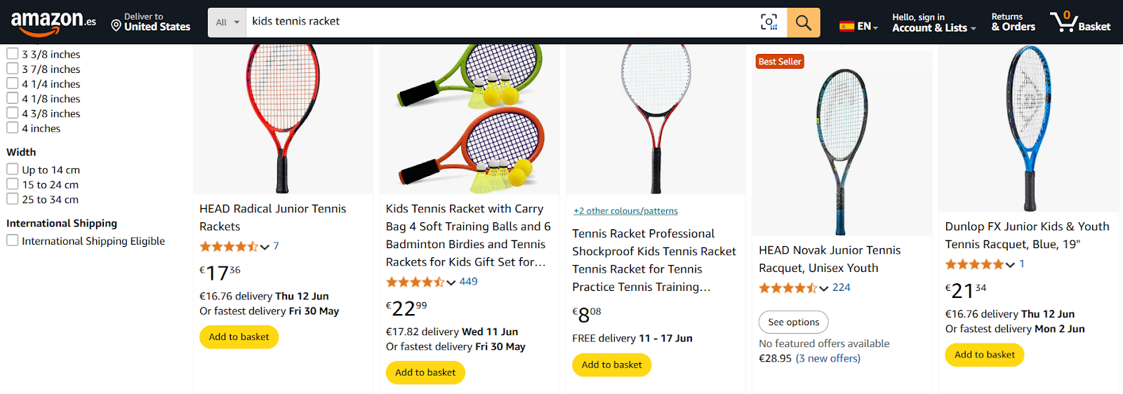 Image of Amazon - Spain product page 